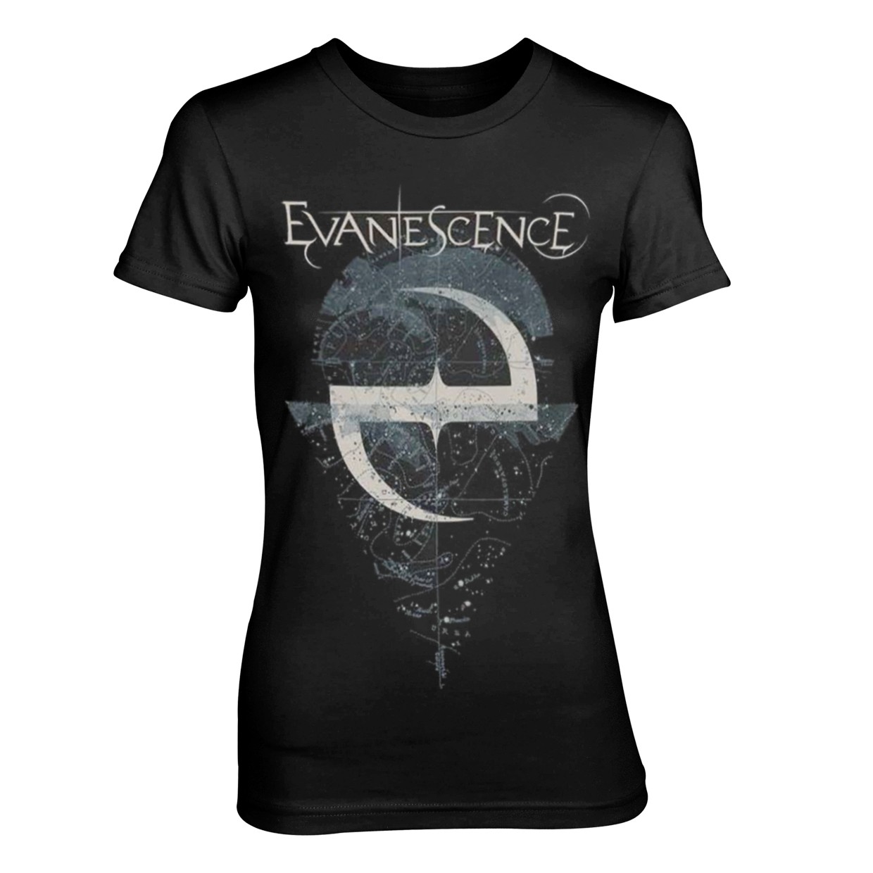 Evanescence - Space Map (NEW LADIES T-SHIRT ) - Picture 1 of 1
